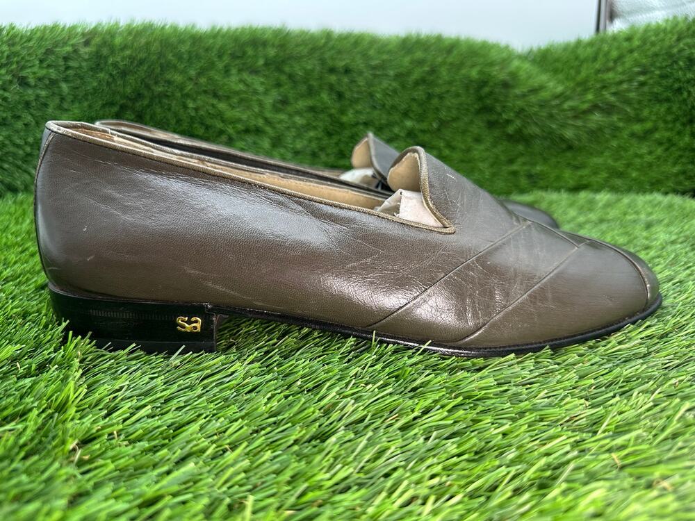 Stacy Adams Loafer Shoes Women's 9 Brown Leather Business Formal Career Slip-On